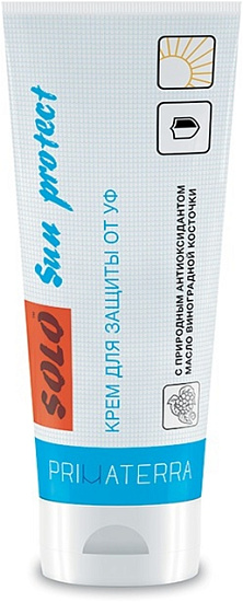 Solo Sun protect Крем для защиты кожи лица и рук от воздействия УФ, туба 100 мл