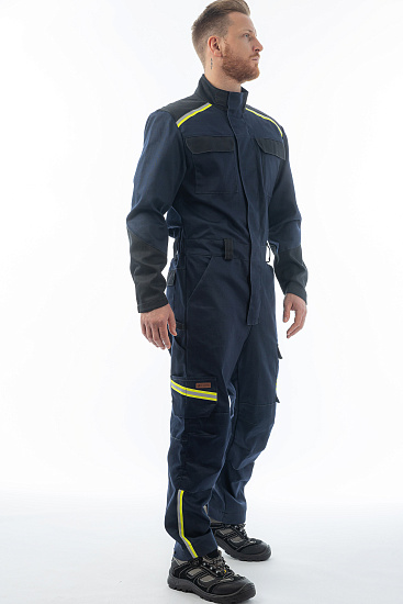 Комбинезон сварщика 1 класса Brodeks FS 58-01, т.синий/черный