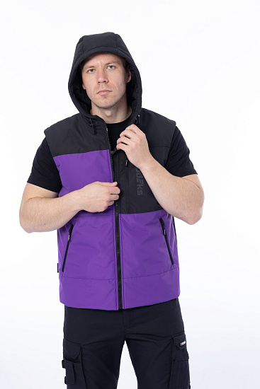 Утепленный жилет Brodeks Urban KW133, фиолетовый